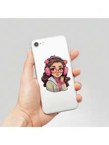 50pcs Colorful Headphones Headphones Cartoon Characters Graffiti Stickers, Waterproof Stickers For Water Bottles, Backpacks And Laptops - Multicolor - View 3