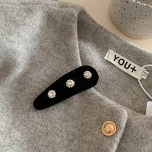 1pc Women's Super Sparkly Rhinestone Waterdrop Hair Clip, Made Of Geometric Cut Rhinestone. The Black Hair Clip Looks Wealthy And Exquisite, Perfect For Going Out And Playing. Street,Hair Accessories,Hair Barrettes Hair Clips Claw Clips Hair Claws, Looks Of Party