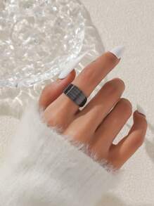1pc C-Shaped Metal Wrap Fashionable Exquisite High-End Luxuriant Style Women's Ring - C-shaped Single Ring - View 7