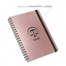 iscool Caderno Colegial Plus De Profissões Direito - Rose Gold - Visão 4