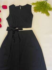 Women Two-Piece Outfits - 黑色 - 查看 5