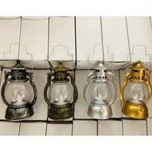 1pc復古煤油燈禮物小馬燈創意酒吧鬼節氛圍佈置 - 金色 - 查看 4
