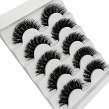 5 Pairs Fluffy False Eyelashes 8D Eye Lashes Natural Long Fake Eyelashes  Dramatic Full Messy Volume Fake Lashes - Fluffy Lashes - View 2