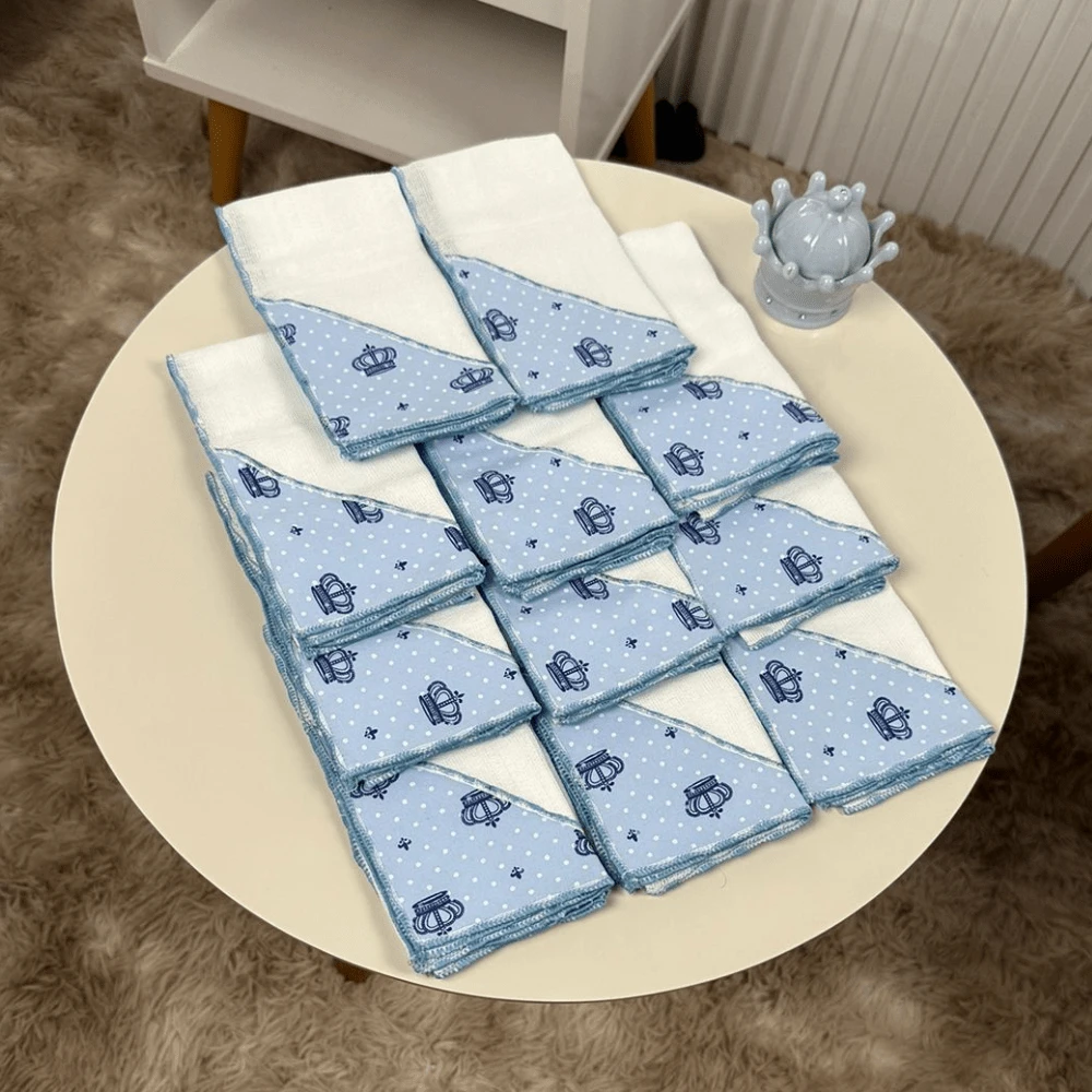 MeF Mae e Filho Baby Receiving Blankets - 淺藍色 - 查看 1