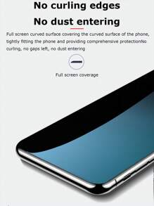 1入組防靜電和防窺視膜,適用於三星手機 - 黑色 - 查看 8