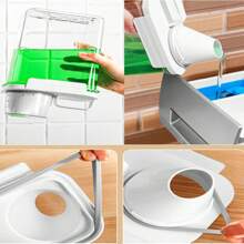 1pc Laundry Detergent Dispenser, Large Capacity Laundry Powder Storage Box With Measuring Cup Lid, For Homebathroom Decor Summer - White - View 5