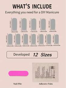 Instantly Upgrade Your Look With 24-Piece Long Square Water Tube Frosted Nail Wear Nail Nail Patch Colorful Flower Decoration Fake Nail Patch - Multicolor - View 6