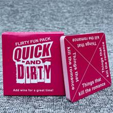 1張“快速又髒”的家庭聚會遊戲卡牌,有趣的卡牌遊戲,派對桌遊,假日卡牌遊戲 - 玫紅色 - 查看 1