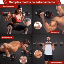 Dumbbells Weights And Straight Bar Exercise Kit Adjustable 15kg - Đỏ - Xem 8