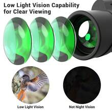 12x42 HD Monocular Telescope, High Powered Portable Handheld Telescope For Hiking Hunting Camping, Gift For Adults - Black - View 4