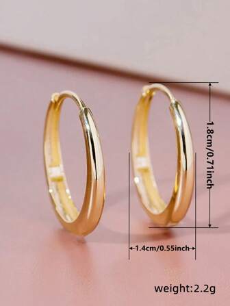 1 Pair Girls Charm Hoop Earrings, Suitable For Daily Decoration, Party Jewelry, Birthday Gift