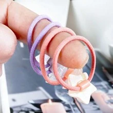 10pcs Multi-Color Crystal Star Hair Accessories, Elastic Hair Ties, Hair Scrunchies, Hair Decorations For Girls, Everyday Use - Multicolor - View 4