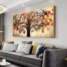 1pc, Tree Of Life Scenic Art Wall Art, Modern Canvas Printed Wall Art Pictures, Living Room Bedroom Home Decor Paintings, 19.6*39.3 Inch Unframed,Poster Gifts Birthday Graduation
