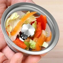 1個不鏽鋼廚房水濾器,浴室水槽排水濾網和浴缸防塞頭 - 銀色 - 查看 3