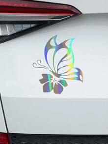 1 件蝴蝶車貼、汽車後視鏡貼紙、化妝鏡貼紙,非常適合汽車、摩托車和家居窗戶裝飾 - 彩色 - 查看 3