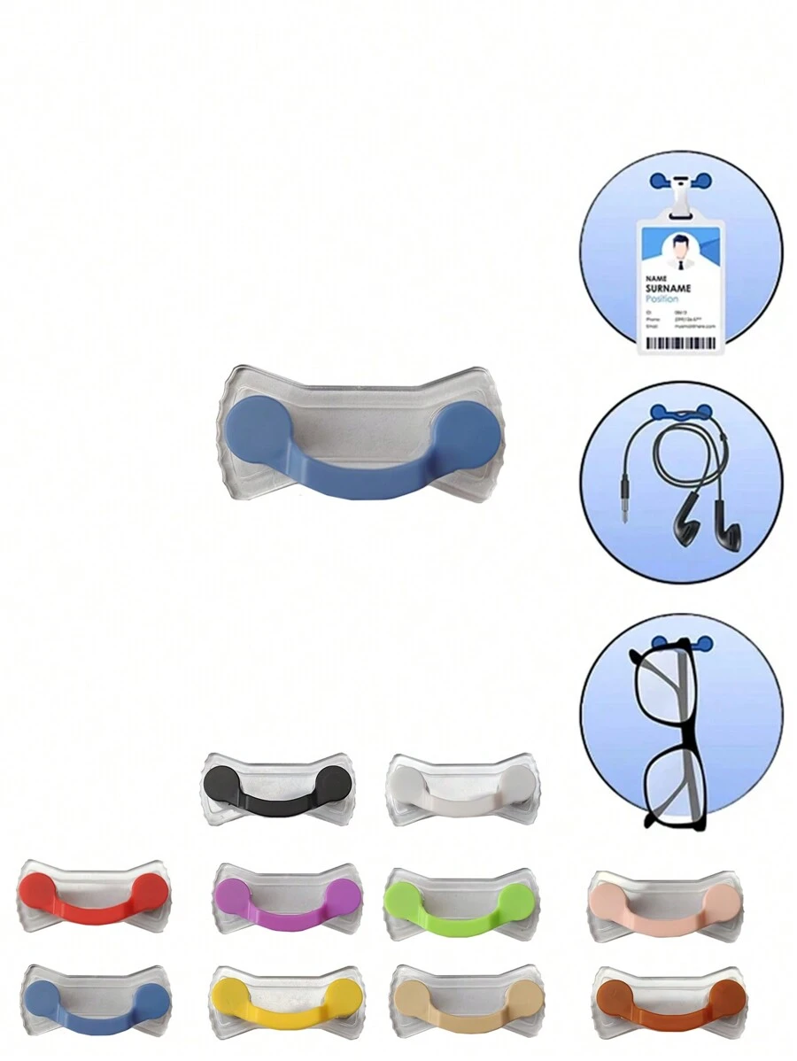 1個藍色磁性眼鏡掛針胸針,時尚多功能便攜式衣夾扣磁鐵眼鏡耳機線夾 - 藍色 - 查看 1