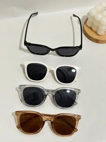 方形男女通用电脑镜框时尚眼镜，适合日常使用、驾驶、海滩或作为装饰 - 彩色 - 查看 17