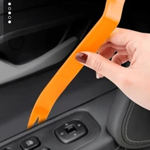 4-Piece Car Disassembly Pry Bar Set, Audio Disassembly, Navigation Center Control Interior Rocker, Buckle Installation And Disassembly Special Tools - Orange - View 6