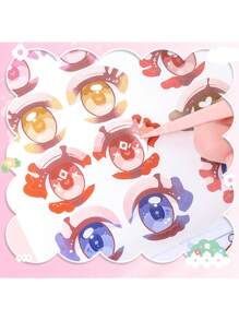 兒童日記的一本穿衣貼紙書,女孩的拼圖玩具,以公主為主題的卡通妝容變化貼紙書 - 銅色 - 查看 6