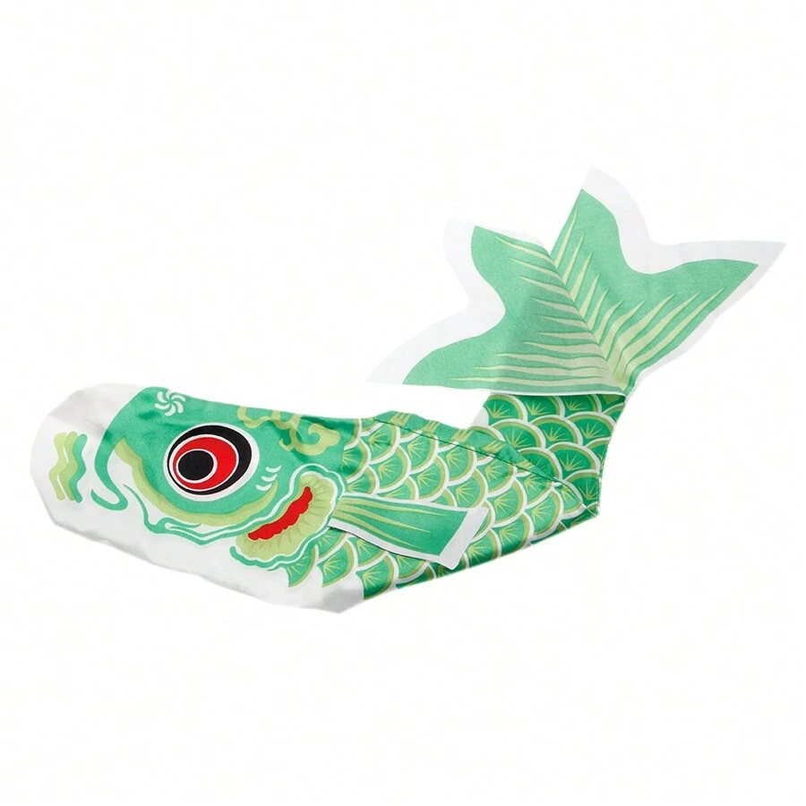 1pc 70cm Japanese Koi Fish Flag Decoration For Festive Parties - Green - View 1