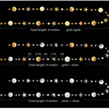Lordwey 4m玫瑰金紙質三角旗,婚禮懸掛裝飾品,畢業派對、生日宴會裝飾橫幅 - 金色 - 查看 5