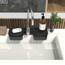 1 件水槽矽膠防濺板、防水防黴墊、海綿收納板、廚房和浴室排水和分類板、水槽收納架、廚房配件、水龍頭防濺墊、廚房檯面等。 - 綠色 - 查看 3