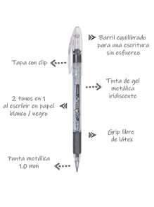 Sparkle Pop Individual Pen. Medium Point, Gel Ink Iridescent Metallic Colors Pentel - Blue - View 2