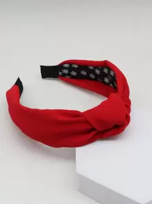 1 chiếc băng đô rộng vành màu đỏ bằng vải thắt nút dành cho nữ, phụ kiện tóc, băng đô cài tóc, phụ kiện làm đẹp tại nhà, phụ kiện tóc. - Đỏ - Xem 2