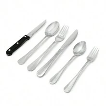 ANDROMEDA INC Set De Cubiertos Para Carne 24 Piezas Acero Inoxidable - Plateado - Ver 3