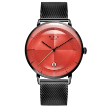 M.B.K Original Fashionable Simple Men's Mechanical Wristwatch - Red - View 9