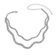 European And American Fashion Design Niche Cross-Border Jewelry, Fashionable Alloy & Rhinestone Inlaid Necklace, All-Match Quality Neck Chain - Gold - View 7