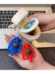 1個仿真馬桶便便射擊玩具,2人互動式桌面親子遊戲,顏色隨機 - 彩色 - 查看 4