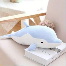 1pc Cute Stuffed Dolphin Doll, Suitable For Valentine's Day/Birthday/New Year/Gift For Children, And Also Suitable For Home/Shopping Mall/Hotel/Sofa/Car Decoration - Grey - View 2