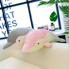 1pc Cute Stuffed Dolphin Doll, Suitable For Valentine's Day/Birthday/New Year/Gift For Children, And Also Suitable For Home/Shopping Mall/Hotel/Sofa/Car Decoration - Grey - View 3