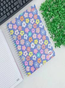 Caderno Escolar Universidade 20 Matérias Feminino 320 Folhas Capa Dura - Multicolorido - Visão 1