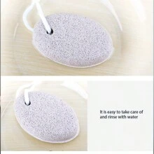 1件大尺寸澳龍石火山岩足部磨砂石,能去角質和搓洗腳部 - 白色 - 查看 5