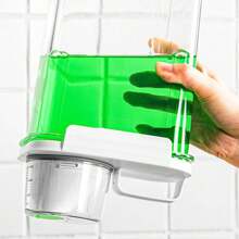 1pc Laundry Detergent Dispenser, Large Capacity Laundry Powder Storage Box With Measuring Cup Lid, For Homebathroom Decor Summer - White - View 6