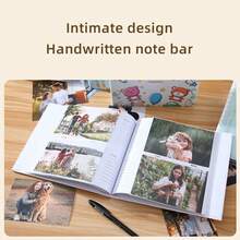 1PC  Growing Up Photo Storage Album, 6-Inch, 200-Frame Album, Handwritten Album, Flat Back Paper Core Pocket Album, Christmas Halloween Thanksgiving Gift Baby Growing Up Photo Storage Album Photo Book - Multicolor - View 6