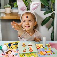 6pcs/Pack Educational Diy Puzzles Stickers For Occupation & Facial Expression Changing, Early Learning Pp Stickers For Developing Intelligence, Suitable As Holiday Children Kids Puzzle Gifts Stationery,Party Favors For Boys,Wall Stickers Boys,Kid Stickers