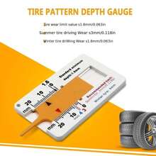 1~5pcs Tyre Tread Depth Gauge, 0-20 Mm Tire Ruler, Portable Tyre Tread Checker, Vernier Depth Caliper, Plastic Measurement Tool For Car Motorcycle Truck Caravan Trailer Wheel - White - View 4