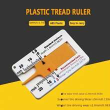 1~5pcs Tyre Tread Depth Gauge, 0-20 Mm Tire Ruler, Portable Tyre Tread Checker, Vernier Depth Caliper, Plastic Measurement Tool For Car Motorcycle Truck Caravan Trailer Wheel - White - View 5