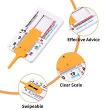 1~5pcs Tyre Tread Depth Gauge, 0-20 Mm Tire Ruler, Portable Tyre Tread Checker, Vernier Depth Caliper, Plastic Measurement Tool For Car Motorcycle Truck Caravan Trailer Wheel - White - View 3