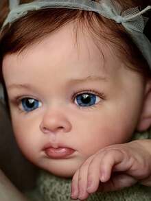 GUESSBELLY 24inch Reborn Doll 60cm Hand Painted Doll With Genesis Painting Realistic Newborn Baby Girl Birthday GIft Alive - Green - View 4