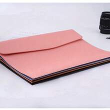 皮革文件包a4紙文件袋男士資料夾文件袋加厚防水信息扣防水商務文件袋辦公室合同收據收納袋便攜大容量 - 棕色 - 查看 5