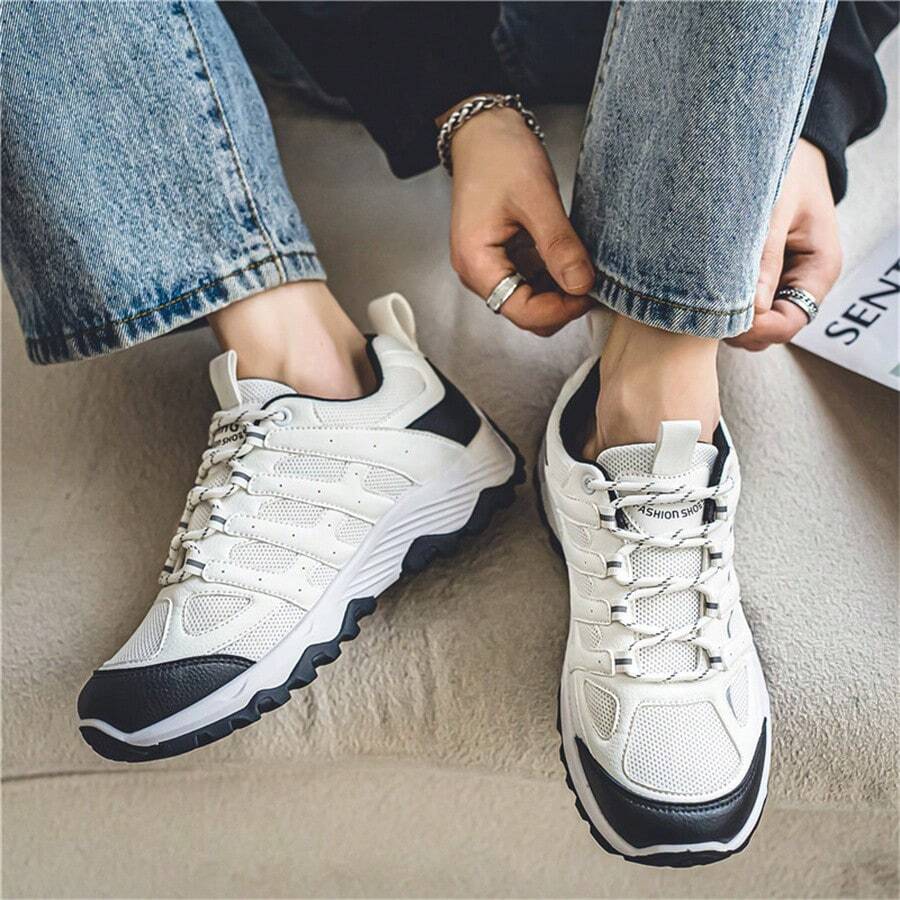 New Style Men's Low-Cut Sneakers, Casual Shoes - White - View 1