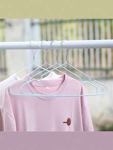 10 件不鏽鋼浸膠防滑晾衣架,成人無痕衣架,家用 - 粉色 - 查看 4