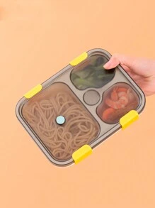 Japanese Style Lunch Box For Elementary School Students And Office Workers, With Separated Compartments - White - View 1