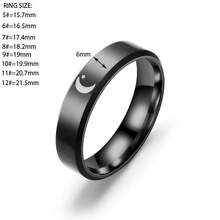 1pc Stainless Steel Couple Rings With Star & Moon Design, Unisex. Suitable For Self, Girlfriend, Boyfriend, Family, Friends, Classmates, Daily Wear - Multicolor - View 13
