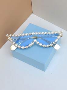 时尚女士时尚眼镜，带水钻装饰，适合日常佩戴 - 彩色 - 查看 16