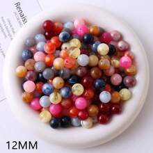 50g/Pack Faux Stone Two-Tone Gradual Change Round Beads For Diy Jewelry Making, Bracelet, Necklace, Earring Or Hair Accessories - Two-color Imitation Jade Mixed Color Beads - View 6